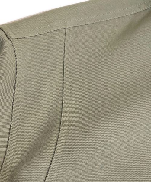 JIL SANDER（ジルサンダー）JIL SANDER (ジルサンダー) トロピカルウール ロングラインシャツ オリーブ サイズ:38の古着・服飾アイテム