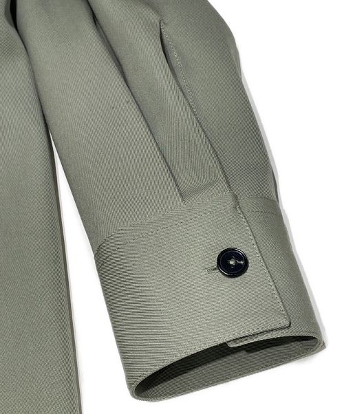 JIL SANDER（ジルサンダー）JIL SANDER (ジルサンダー) トロピカルウール ロングラインシャツ オリーブ サイズ:38の古着・服飾アイテム