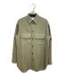 JIL SANDER（ジルサンダー）の古着「トロピカルウール ロングラインシャツ」｜オリーブ