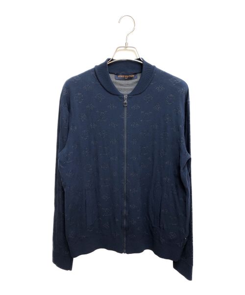 LOUIS VUITTON（ルイ ヴィトン）LOUIS VUITTON (ルイ ヴィトン) ドロップニードルモノグラムボンバー ネイビー サイズ:Mの古着・服飾アイテム