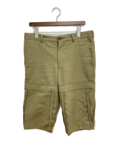 COMME des GARCONS HOMME PLUS（コムデギャルソンオムプリュス）COMME des GARCONS HOMME PLUS (コムデギャルソンオムプリュス)) インサイドアウトハーフパンツ カーキ サイズ:Lの古着・服飾アイテム