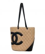 CHANELシャネル）の古着「カンボンライン トートバッグ」｜ベージュ