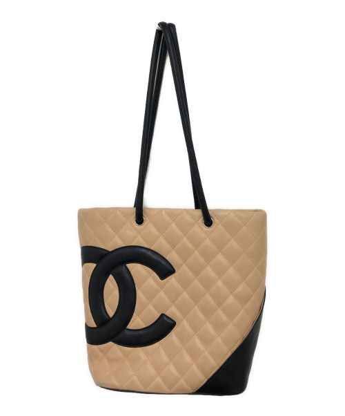 CHANEL（シャネル）CHANEL (シャネル) カンボンライン トートバッグ ベージュ サイズ:-の古着・服飾アイテム