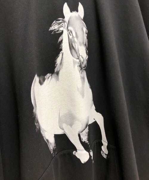 CELINE（セリーヌ）CELINE (セリーヌ) ホースオーバーサイズフーディー ブラック サイズ:XLの古着・服飾アイテム