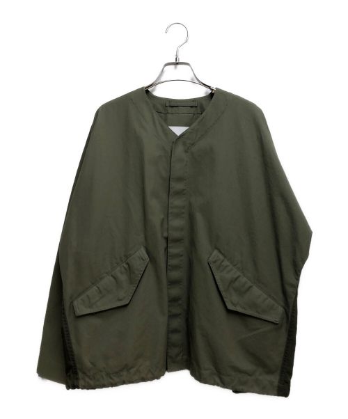 JIL SANDER（ジルサンダー）JIL SANDER (ジルサンダー) 22SS ノーカラーブルゾン オリーブ サイズ:46の古着・服飾アイテム
