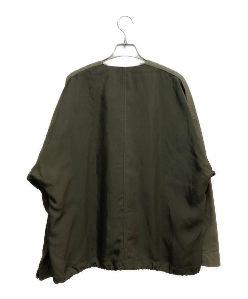 JIL SANDER（ジルサンダー）JIL SANDER (ジルサンダー) 22SS ノーカラーブルゾン オリーブ サイズ:46の古着・服飾アイテム