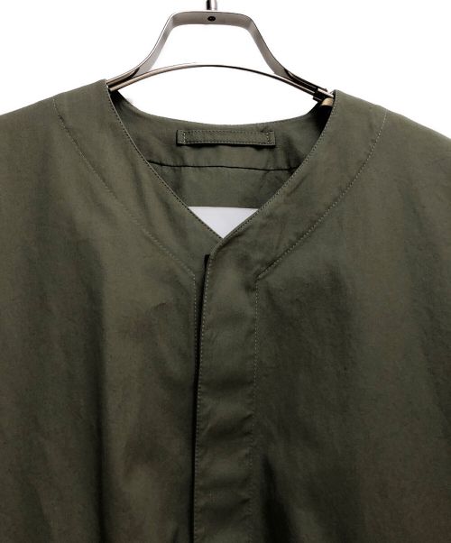 JIL SANDER（ジルサンダー）JIL SANDER (ジルサンダー) 22SS ノーカラーブルゾン オリーブ サイズ:46の古着・服飾アイテム