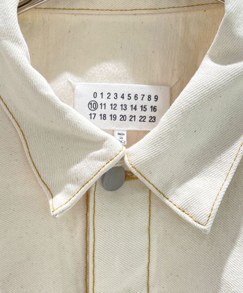 Maison Margiela（メゾンマルジェラ）Maison Margiela (メゾンマルジェラ) オーバーサイズドデストロイデニムジャケット アイボリー サイズ:52の古着・服飾アイテム