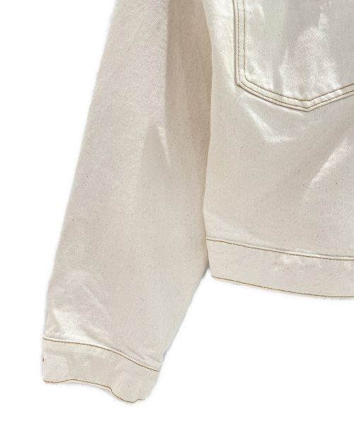 Maison Margiela（メゾンマルジェラ）Maison Margiela (メゾンマルジェラ) オーバーサイズドデストロイデニムジャケット アイボリー サイズ:52の古着・服飾アイテム