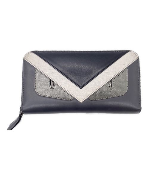 FENDI（フェンディ）FENDI (フェンディ) BAG BUGS モンスターアイ 長財布 グレー サイズ:-の古着・服飾アイテム