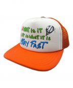 CHROME HEARTSクロムハーツ）の古着「TRUCKER CAP STAY FAST」｜オレンジ