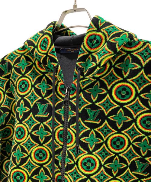 LOUIS VUITTON（ルイ ヴィトン）LOUIS VUITTON (ルイ ヴィトン) ジャマイカンフラワージップフーディ グリーン サイズ:XLの古着・服飾アイテム
