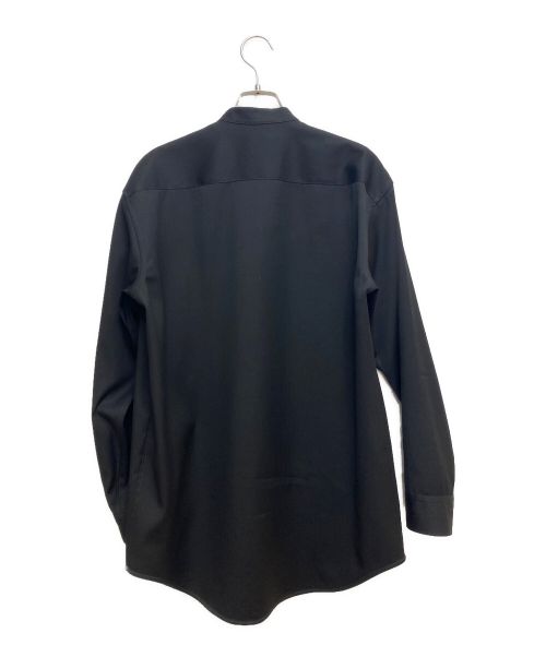 JIL SANDER（ジルサンダー）JIL SANDER (ジルサンダー) ノーカラーシャツ ブラック サイズ:38の古着・服飾アイテム