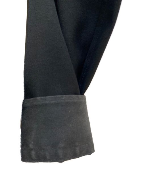 JIL SANDER（ジルサンダー）JIL SANDER (ジルサンダー) ノーカラーシャツ ブラック サイズ:38の古着・服飾アイテム