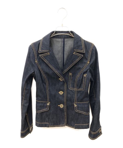LOUIS VUITTON（ルイ ヴィトン）LOUIS VUITTON (ルイ ヴィトン) ステッチデニムジャケット ネイビー サイズ:36の古着・服飾アイテム