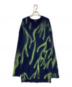 BALENCIAGAバレンシアガ）の古着「Green Flame Oversized Sweater」｜ネイビー