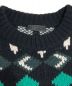 中古・古着 PRADA (プラダ) 20AW ジャガードニット グリーン×ブラック サイズ:54：49800円