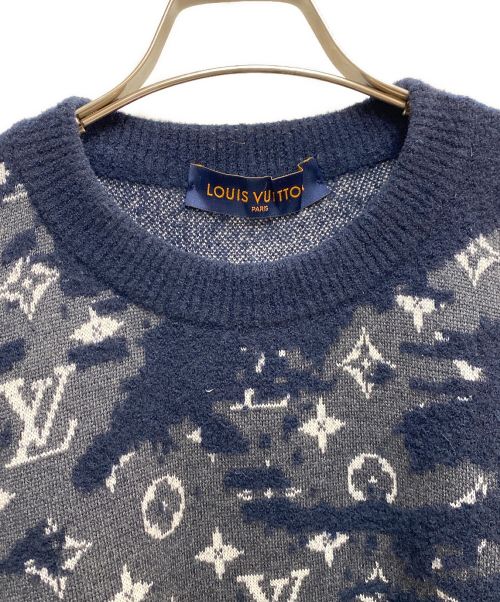 LOUIS VUITTON（ルイ ヴィトン）LOUIS VUITTON (ルイ ヴィトン) モノグラムニット ネイビー サイズ:Lの古着・服飾アイテム