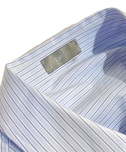 Dior（ディオール）Dior (ディオール) 22AW オーバーサイズストライプシャツ スカイブルー サイズ:40の古着・服飾アイテム