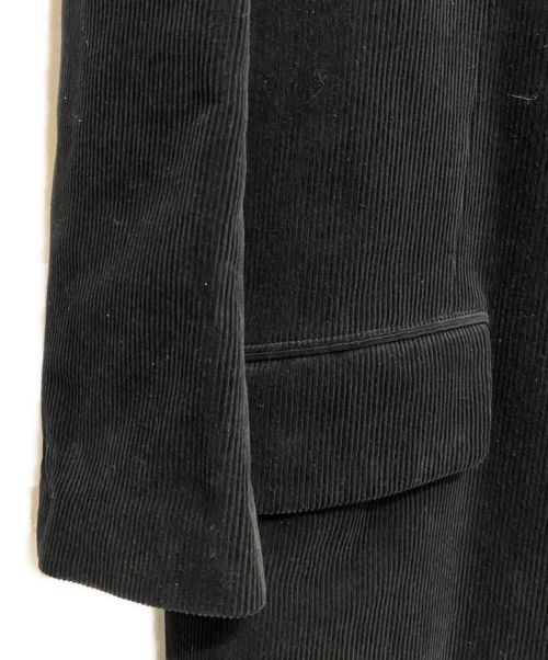 Yohji Yamamoto pour homme（ヨウジヤマモト プールオム）Yohji Yamamoto pour homme (ヨウジヤマモト プールオム) 22AW ストールドッキングコーデュロイコート ブラック サイズ:3の古着・服飾アイテム