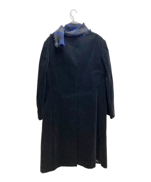 Yohji Yamamoto pour homme（ヨウジヤマモト プールオム）Yohji Yamamoto pour homme (ヨウジヤマモト プールオム) 22AW ストールドッキングコーデュロイコート ブラック サイズ:3の古着・服飾アイテム
