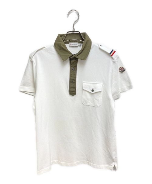 MONCLER（モンクレール）MONCLER (モンクレール) ポロシャツ ホワイト サイズ:Mの古着・服飾アイテム