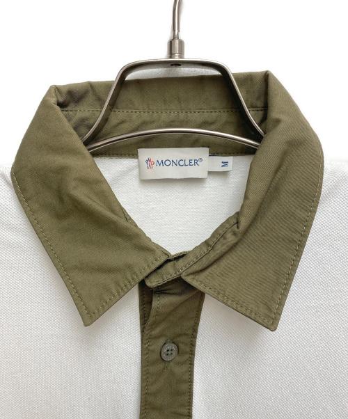 MONCLER（モンクレール）MONCLER (モンクレール) ポロシャツ ホワイト サイズ:Mの古着・服飾アイテム