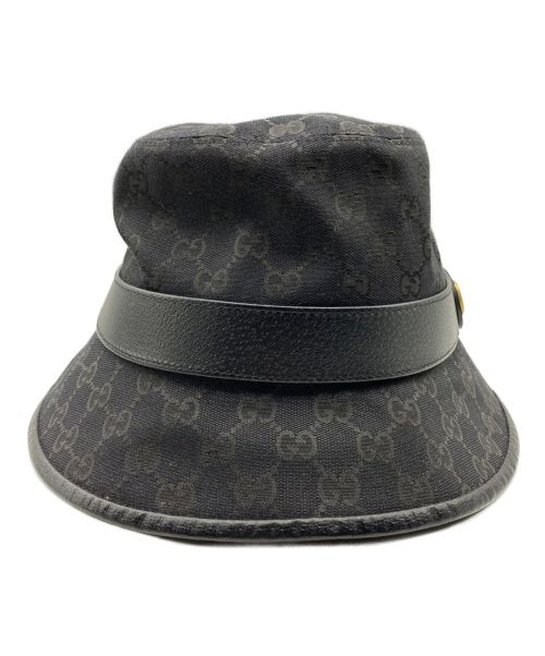 GUCCI（グッチ）GUCCI (グッチ) GGバケットハット ブラック サイズ:XLの古着・服飾アイテム