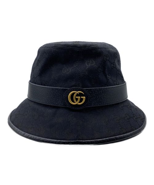 GUCCI（グッチ）GUCCI (グッチ) GGバケットハット ブラック サイズ:XLの古着・服飾アイテム