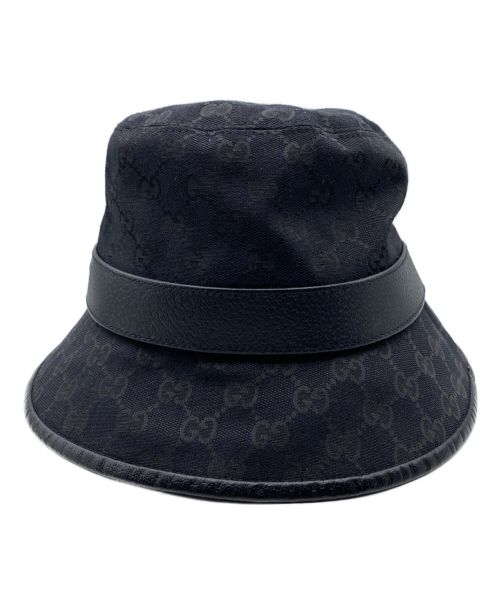 GUCCI（グッチ）GUCCI (グッチ) GGバケットハット ブラック サイズ:XLの古着・服飾アイテム