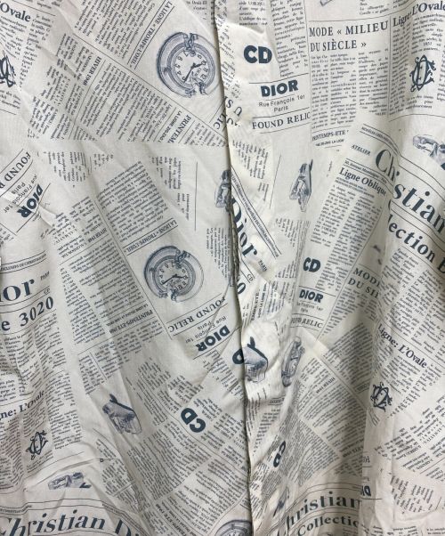 Dior（ディオール）Dior (ディオール) ダニエル・アーシャム ニュースペーパーシャツ ホワイト サイズ:41の古着・服飾アイテム