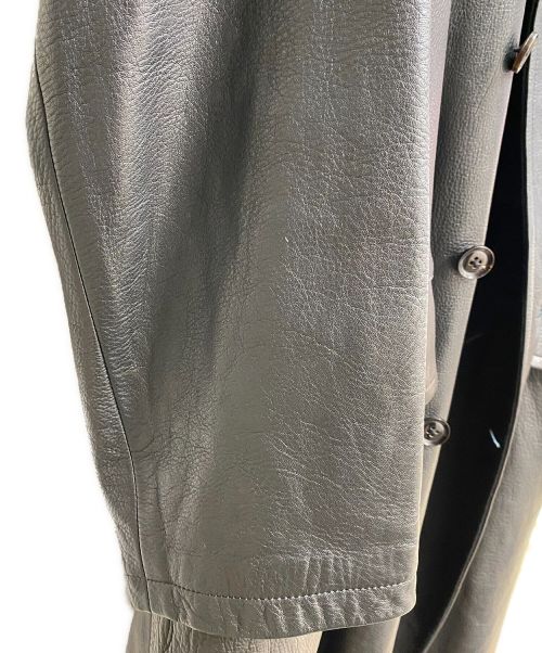 Yohji Yamamoto pour homme（ヨウジヤマモト プールオム）Yohji Yamamoto pour homme (ヨウジヤマモト プールオム) レザートレンチコート ブラック サイズ:Lの古着・服飾アイテム