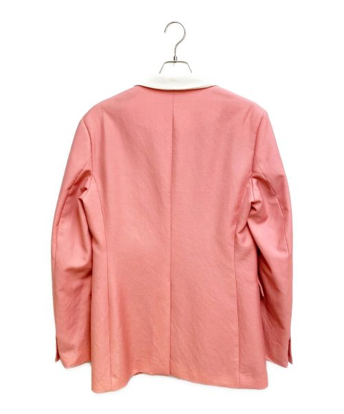 LOEWE（ロエベ）LOEWE (ロエベ) ラペル切替ロングジャケット ピンク サイズ:50の古着・服飾アイテム