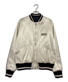 GUCCI（グッチ）の古着「NYLON JAQUARD BOMBER JACKET」｜シャンパンゴールド