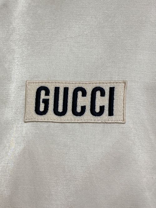 GUCCI（グッチ）GUCCI (グッチ) NYLON JAQUARD BOMBER JACKET シャンパンゴールド サイズ:SIZE 48の古着・服飾アイテム