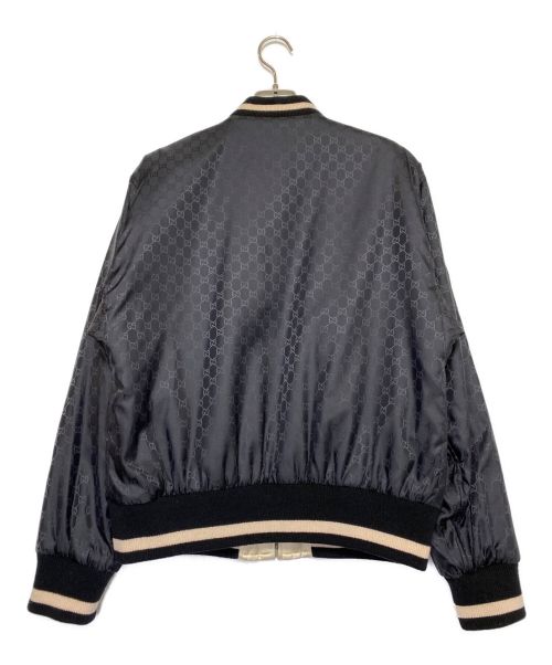 GUCCI（グッチ）GUCCI (グッチ) NYLON JAQUARD BOMBER JACKET シャンパンゴールド サイズ:SIZE 48の古着・服飾アイテム