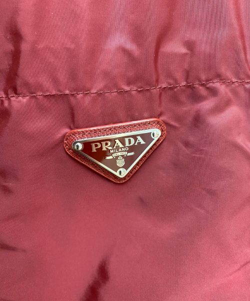PRADA（プラダ）PRADA (プラダ) ジップアップナイロンジャケット ボルドー サイズ:48の古着・服飾アイテム