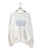 Maison Margielaメゾンマルジェラ）の古着「ステッチロゴスウェット」｜アイボリー