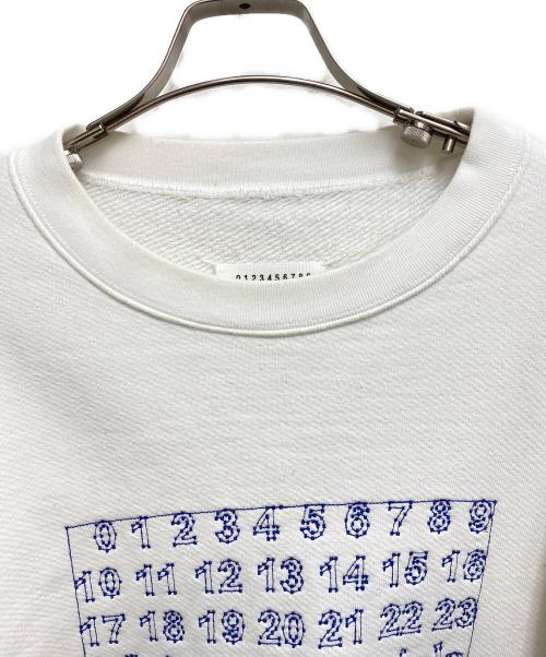 Maison Margiela（メゾンマルジェラ）Maison Margiela (メゾンマルジェラ) ステッチロゴスウェット アイボリー サイズ:44の古着・服飾アイテム