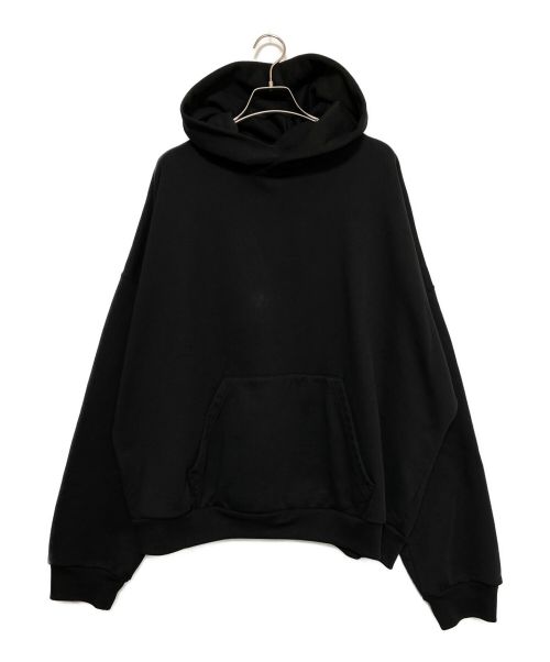 BALENCIAGA（バレンシアガ）BALENCIAGA (バレンシアガ) Drop Shoulder Cotton Hoodie ブラック サイズ:Lの古着・服飾アイテム