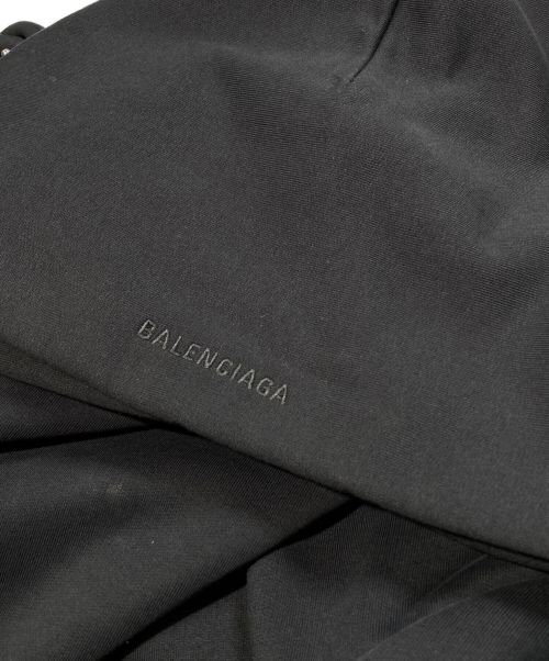 BALENCIAGA（バレンシアガ）BALENCIAGA (バレンシアガ) Drop Shoulder Cotton Hoodie ブラック サイズ:Lの古着・服飾アイテム