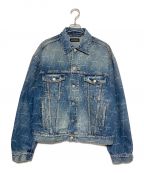 BALENCIAGAバレンシアガ）の古着「LARGE FIT JACKET ロゴデニムジャケット インディゴ」｜インディゴ