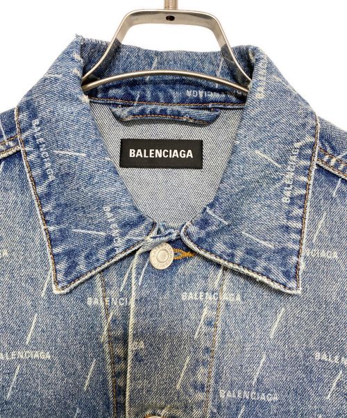 BALENCIAGA（バレンシアガ）BALENCIAGA (バレンシアガ) LARGE FIT JACKET ロゴデニムジャケット インディゴ インディゴ サイズ:46の古着・服飾アイテム