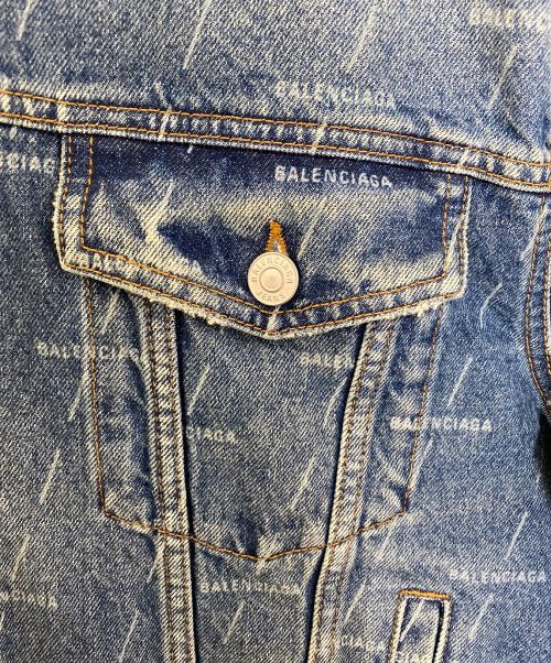 BALENCIAGA（バレンシアガ）BALENCIAGA (バレンシアガ) LARGE FIT JACKET ロゴデニムジャケット インディゴ インディゴ サイズ:46の古着・服飾アイテム