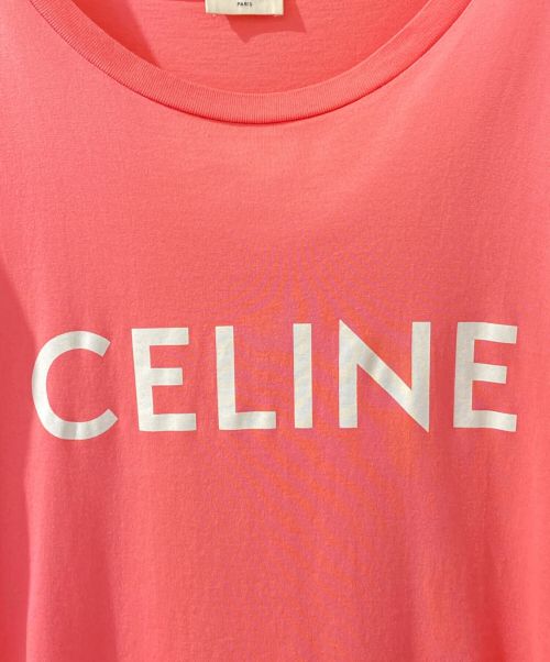 CELINE（セリーヌ）CELINE (セリーヌ) ルーズTシャツ コットンジャージー ピンク サイズ:Sの古着・服飾アイテム