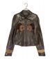 GUCCI（グッチ）の古着「パッチワークレザージャケット」｜ブラウン