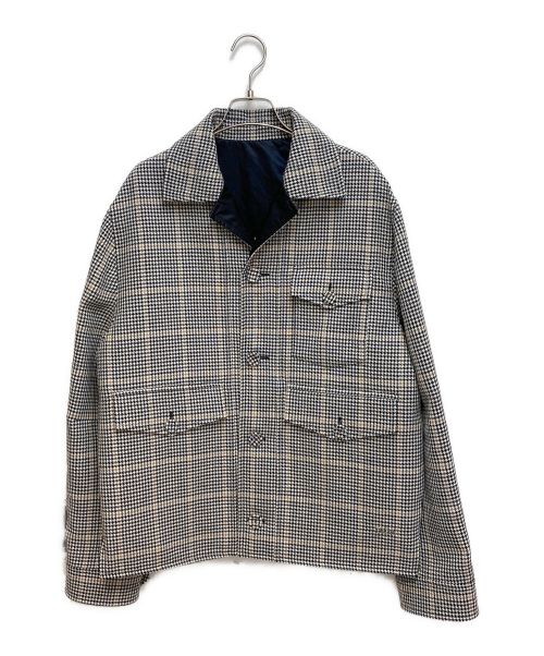 Christian Dior（クリスチャン ディオール）Christian Dior (クリスチャン ディオール) 22AW チェック ボタン ジャケット ライトグレー サイズ:48の古着・服飾アイテム