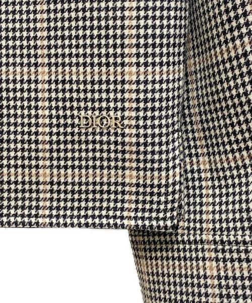 Christian Dior（クリスチャン ディオール）Christian Dior (クリスチャン ディオール) 22AW チェック ボタン ジャケット ライトグレー サイズ:48の古着・服飾アイテム