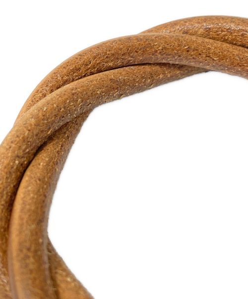 HERMES（エルメス）HERMES (エルメス) レザーツイストブレスレット ブラウンの古着・服飾アイテム