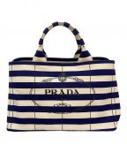 PRADAプラダ）の古着「カナパ トートバッグ」｜ブルー×ホワイト